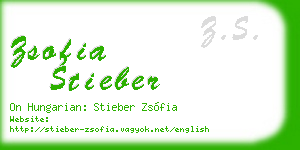 zsofia stieber business card